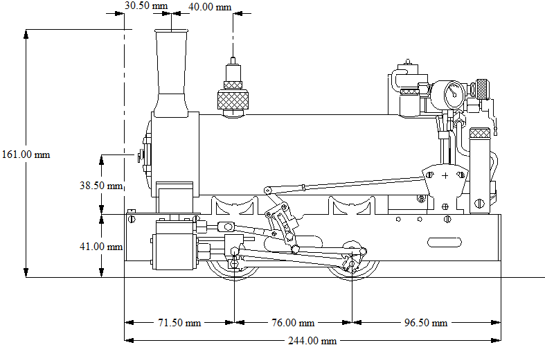 Billy chassis and boiler dimensions
