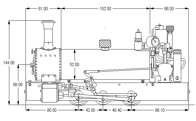 Lady Anne chassis and boiler dimensions