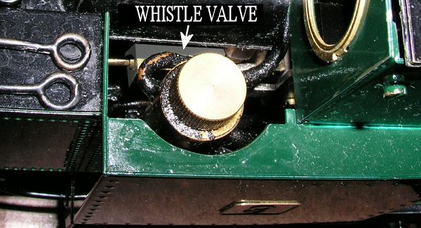 Whistle valve position.