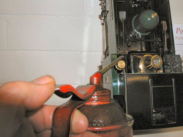 Lubricating whistle valve.